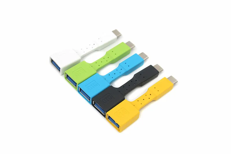 OTG адаптер с портом Type C на USB A кабель для передачи данных и зарядки короткий