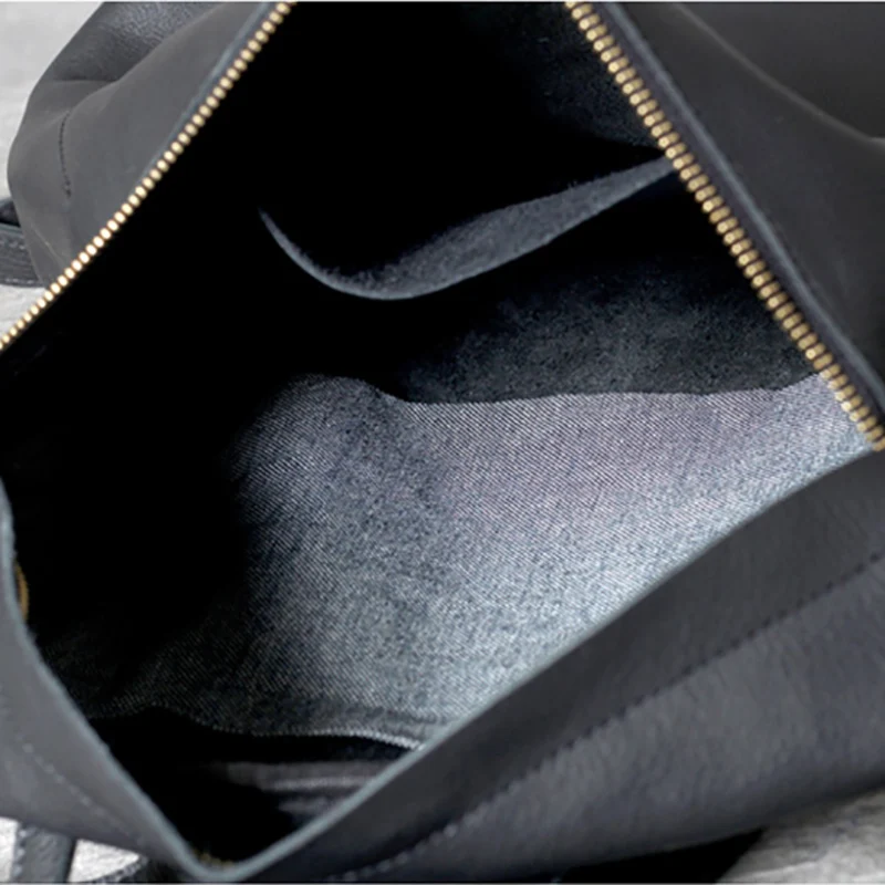 AETOO, верхний слой, Воловья кожа, минималистичный дизайн, двойная сумка на плечо, простой рюкзак для мужчин и женщин, кожаная сумка ручной работы
