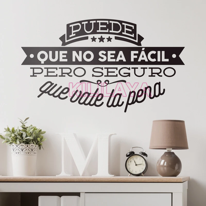 Vinyl Wall Stickers Spanish Quote Inspiring Saying Wall Decals Art Sticker Home Decor Wallpaper