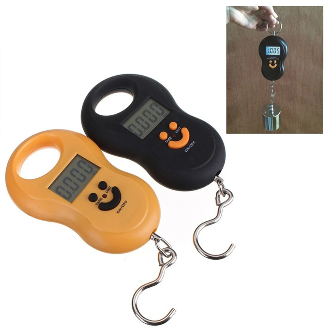 

Mini Digital Hanging Scale 50Kg /10g for Fishing Luggage Travel Weighting Steelyard BackLight Electronic Hook Scale Color Random