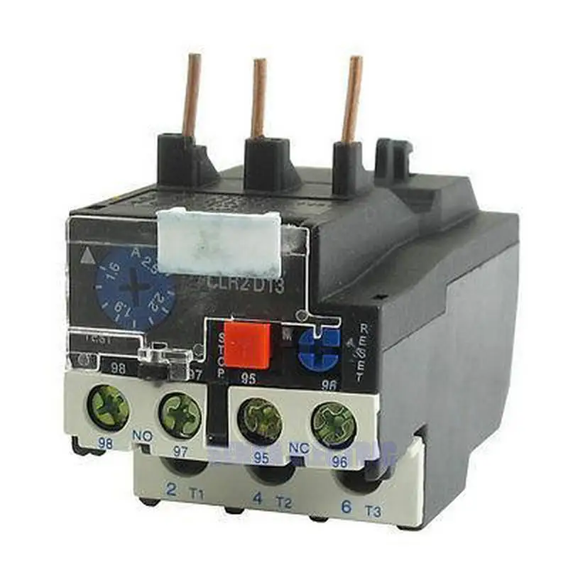 

LR2 D13 JR28-25 2.5A 1.6-2.5A 3 Phase 1NO 1NC Motor Electric Thermal Overload Relay