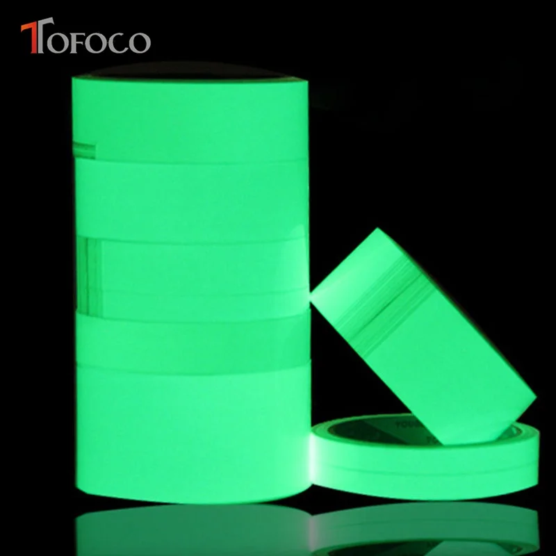 TOFOCO DIY 3 шт 100 см светится в темноте Ленточные палочки безопасные самоклеющиеся