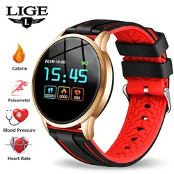 LIGE новые женские умные часы монитор кровяного давления сердечного ритма водонепроницаемые спортивные часы умные часы для фитнеса мужские