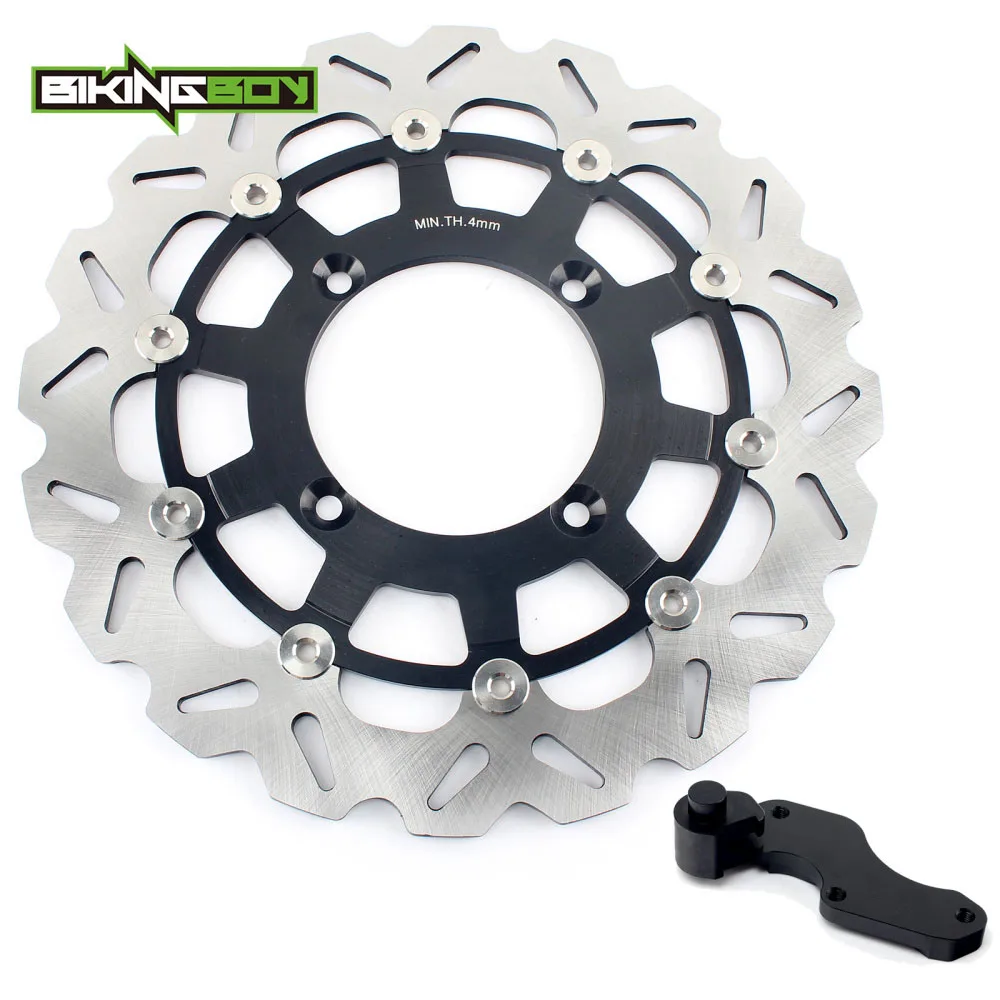 

BIKINGBOY For Kawasaki KX 125 250 06 07 08 KX250F KX450F 2006-2017 09 10 KLX450R 2007-2012 320mm Front Disc Disk Rotor Bracket