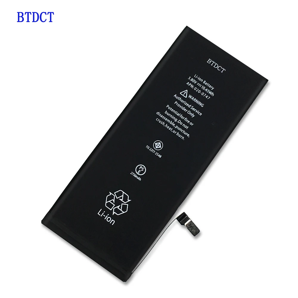 

Newest 100% BTDCT Original Phone Battery For iPhone 6s Plus Real Capacity 2750mAh With Machine Battery Sticker 0 Cycle