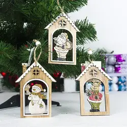 Рождественский Декор подарки деревянный кулон дерево орнамент вечерние дома висит Декор рождественские украшения для дома