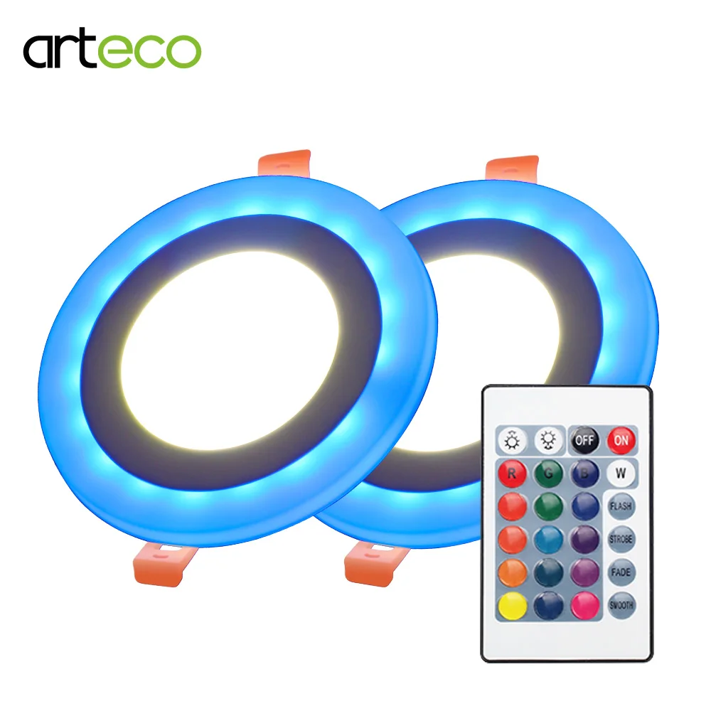 

Panel Led RGB Dimmable Ultra Thin Recessed led Aluminum Round Led Panel Light 3W 6W 12W 18W 220V 110V For Indoor Ceiling Panel