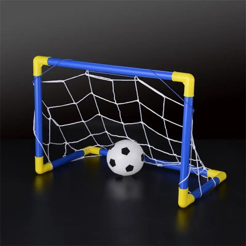 Крытый мини складной футбольный мяч стойки ворот сеть набор + насос Дети Спорт на открытом воздухе Домашняя игра игрушка ребенок подарок на