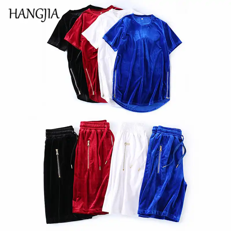 blue velour tracksuit mens