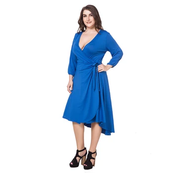 

Women Dresses Big Size Viscose Summer Casual Pure Color Dress