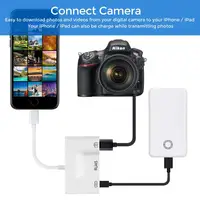 כבל usb עבור iphone מתאם אתרנט פרימיום עד שברק קומפקט נסיעות לחו"ל Reader מצלמת כבל USB רשת RJ45 LAN Wired עבור iPhone / iPad (5)