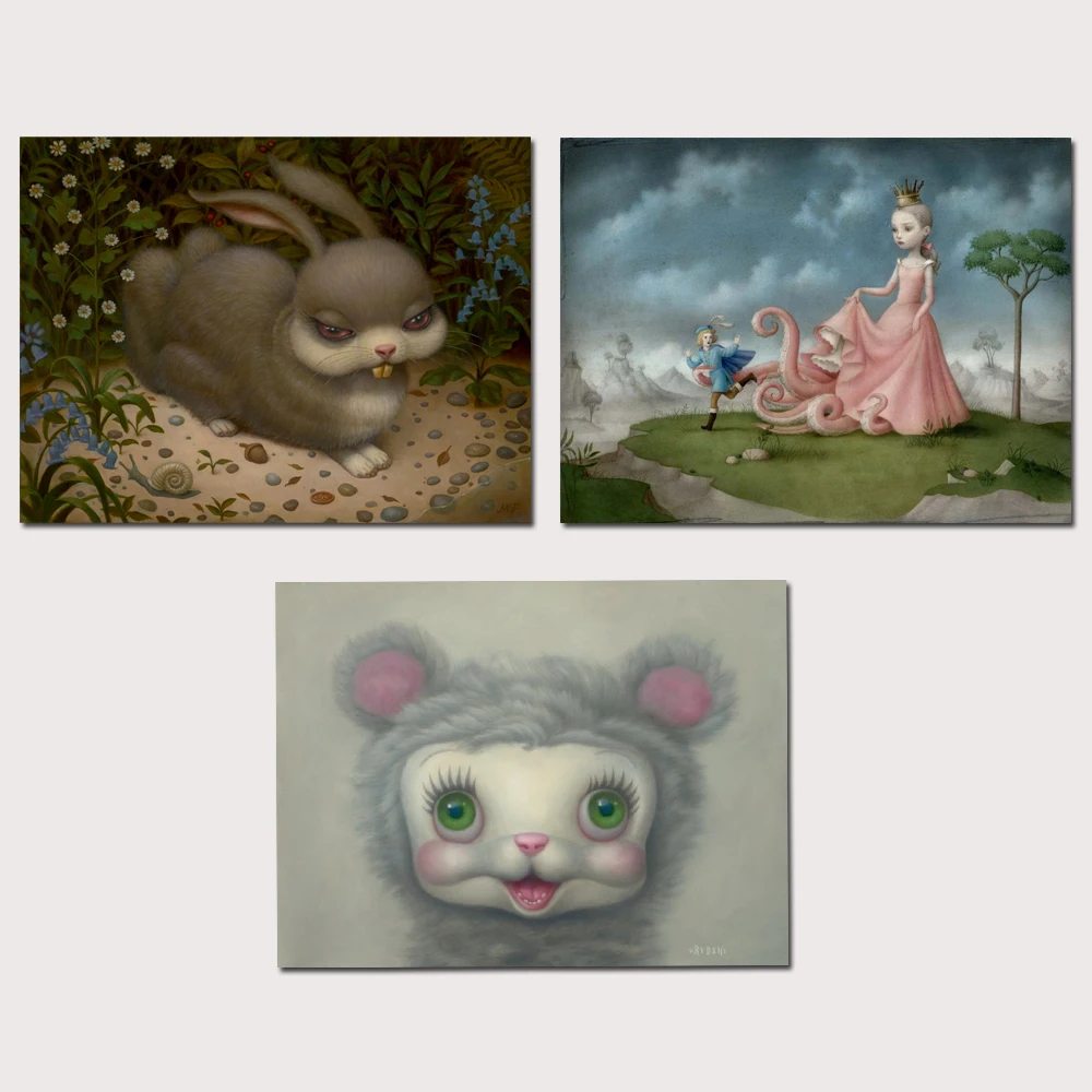 Абстрактный настенный постер Mark Ryden Marion 1 панель Картина на холсте для гостиной