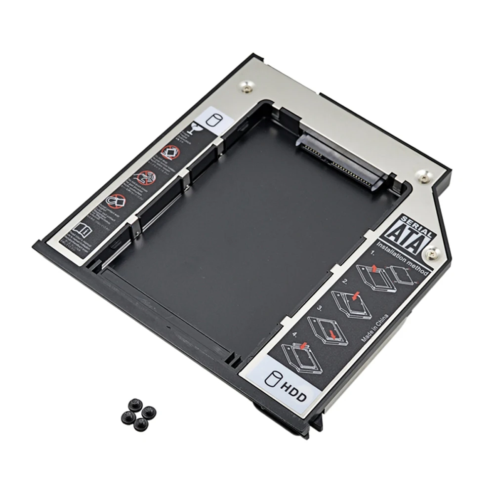 TISHRIC 2nd HDD Caddy 9,5 мм SATA 3,0 2," SSD HDD Box Корпус для Dell E6310 E6400 E6500 E6410 E5400 M2400 M4500 Pro OptiBay