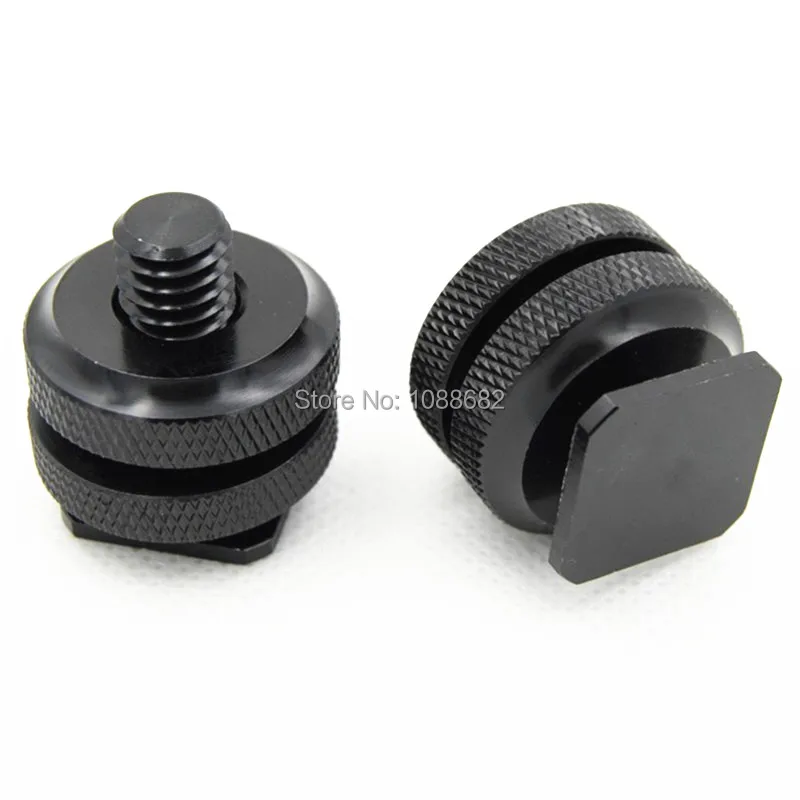  38 Dual Nuts Mount Screw Tripod Hot Shoe Adapter Convert to Flash Stand Photo Studio Accessories (6)