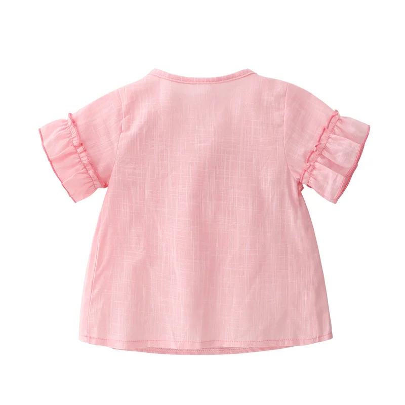 Tem doger/комплекты одежды для девочек коллекция года, летняя детская одежда для девочек блузка с короткими рукавами+ джинсы комплект детской одежды из 2 предметов для девочек