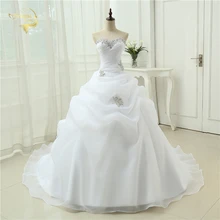 Hot Sale New Arrival Vestido De Noiva A Line Bridal Gown Beading White Ivory Wedding Dress