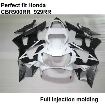 

Motorcycle unpainted bodywork fairing kit for Honda CBR 900RR 00 01 CBR900RR white black fairings CBR 929RR 2000 2001 YT61