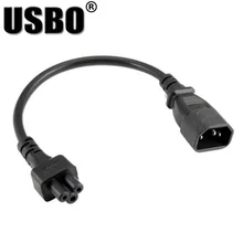 Universal black 0.2M PVC Copper CE certificed IEC320 C14 to C5 extension cord C5 plum chassis cabinet PDU/UPS server power cable cordoba iberia c5 ce