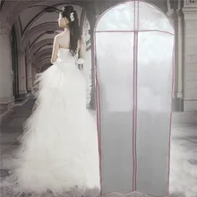 180 см длинные высококачественные длинные свадебные Dess мешок пыли Вечернее Платье пылезащитный чехол Свадебная сумка для хранения одежды