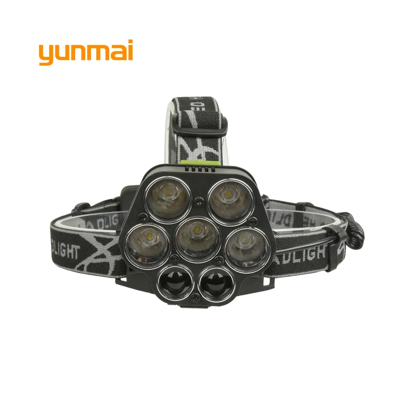 Yunmai USB 20000LM 5 * Новый xml T6 + 2XPE налобный фонарь осветительный для рыбалки аккумулятор