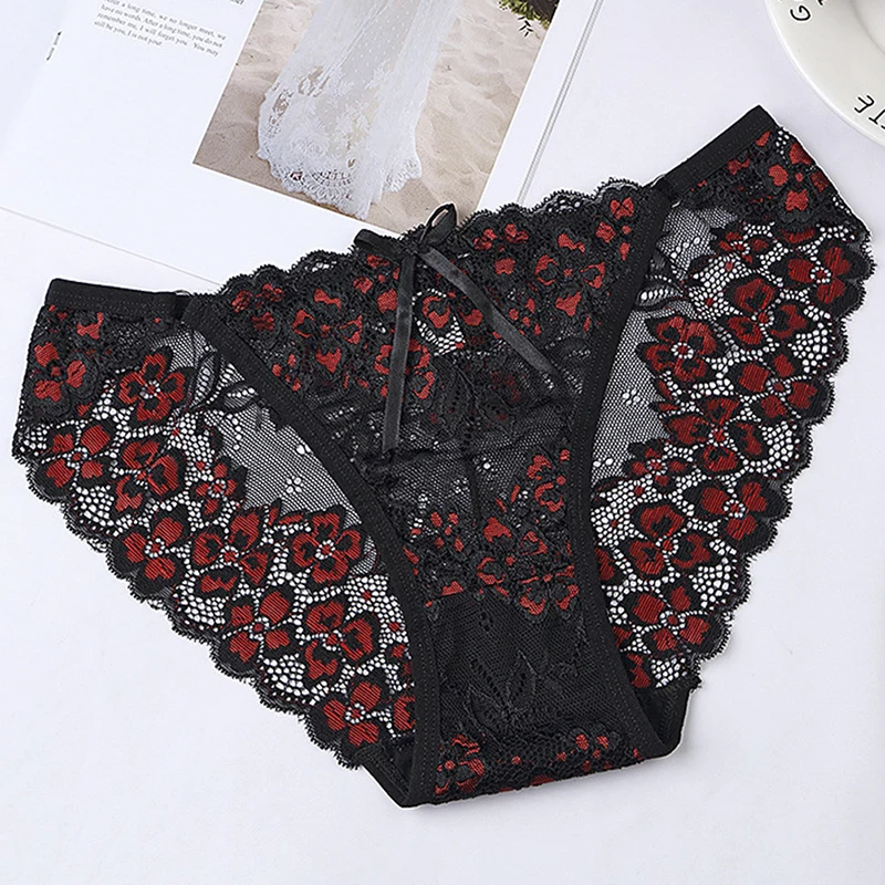 Sexy Lace Panties Women Fashion Cozy Lingerie Tempting Pretty Briefs High Quality Cotton Low Waist Cute Women Underwear