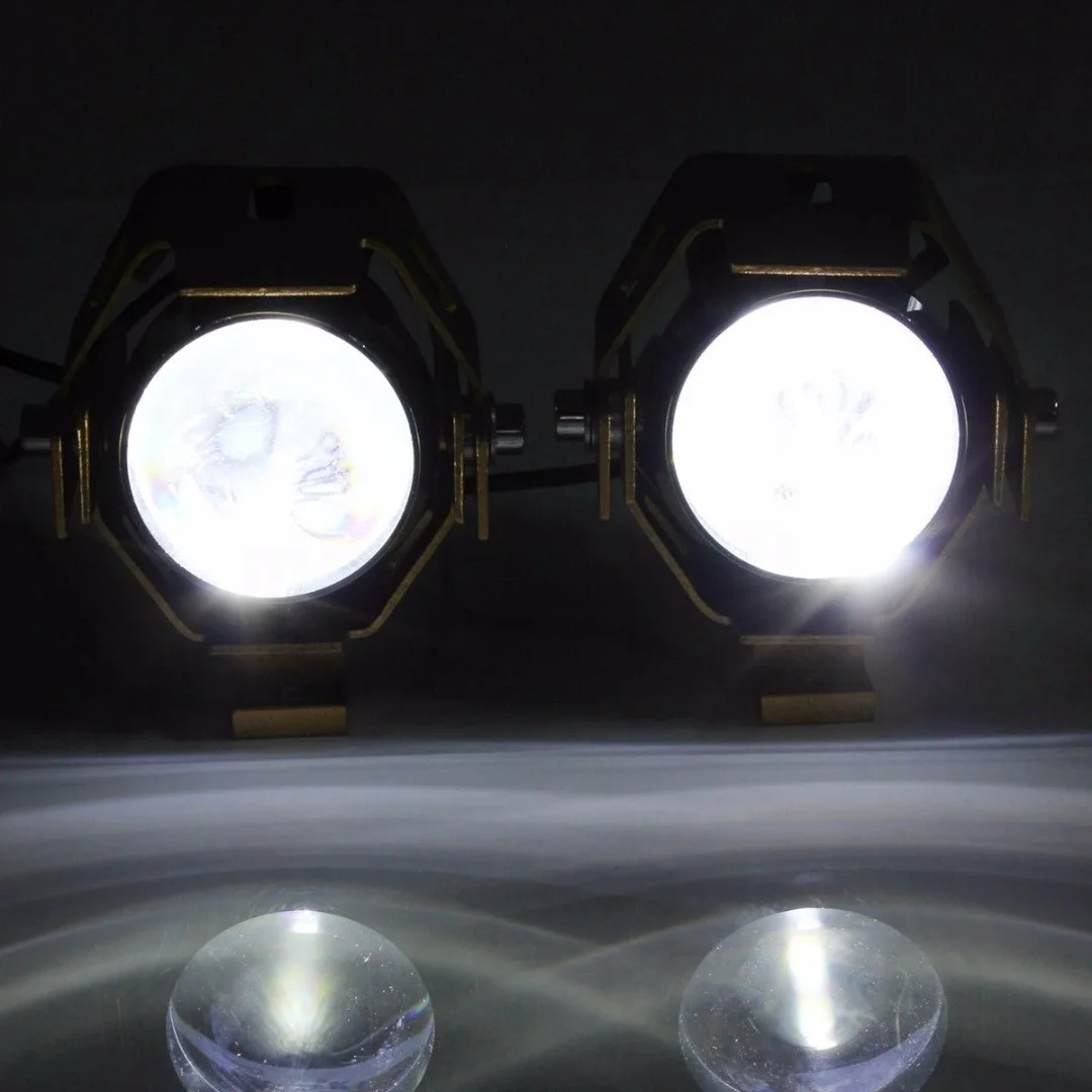 2pcs/set U5 Motorcycle Bike LED Headlight Fog Driving Spot Light Lamp White