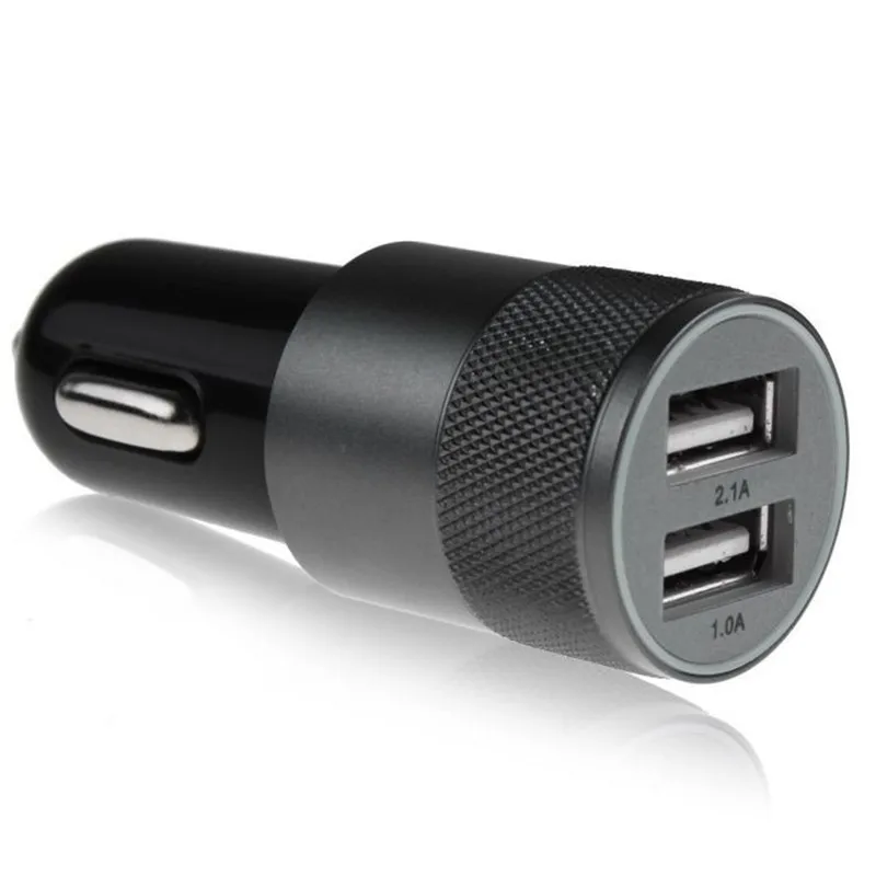  2.1A Micro Auto Aluminum Dual USB Car Charger For Xiaomi Mi4 M3 M4i Red rice Note 2 Oneplus two one other phones Car-charger 