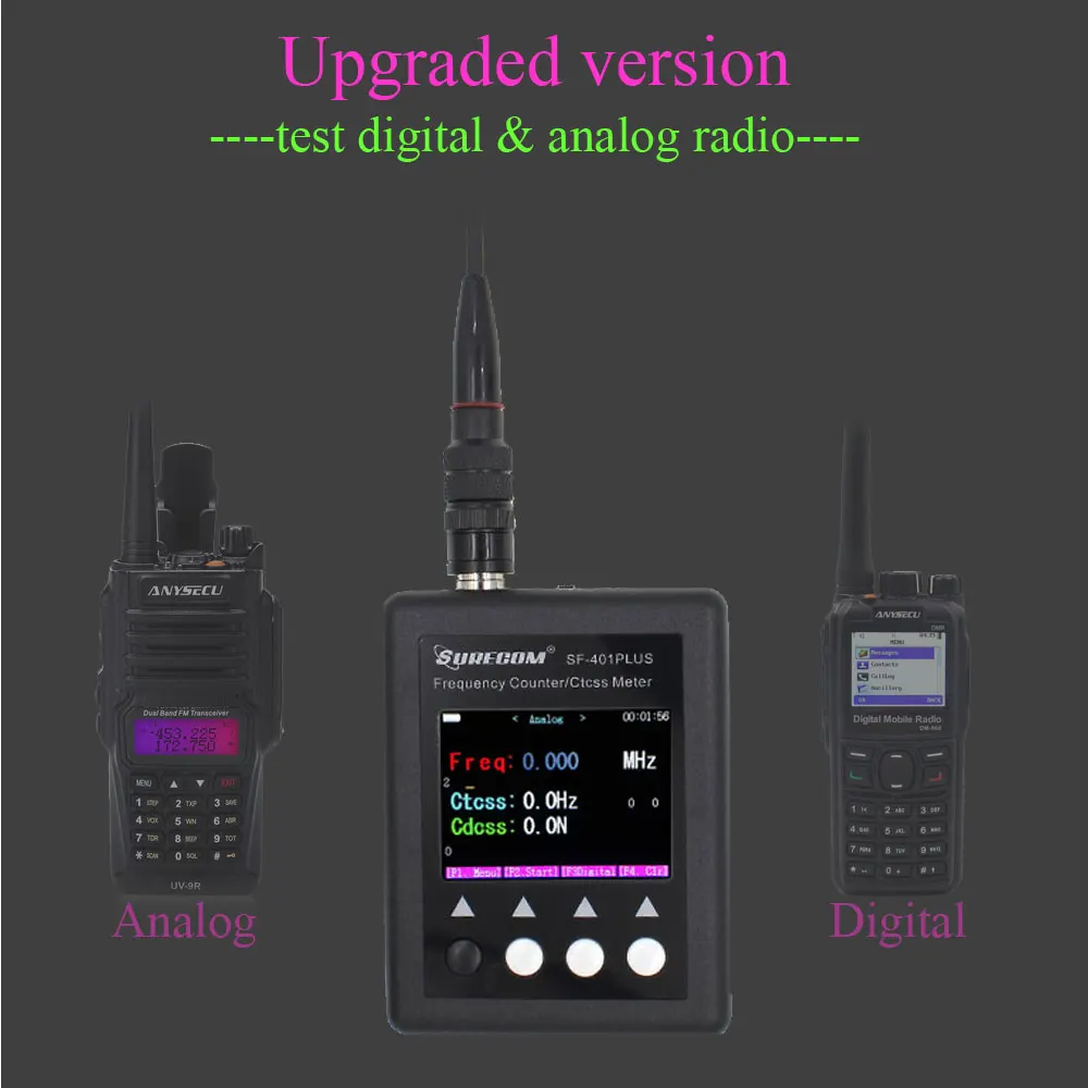 SURECOM Frequency meter SF401plus SF-401 plus Frequency Counter 27Mhz-3000Mhz Radio Portable Counter meter Frequency tester frequency fit device
