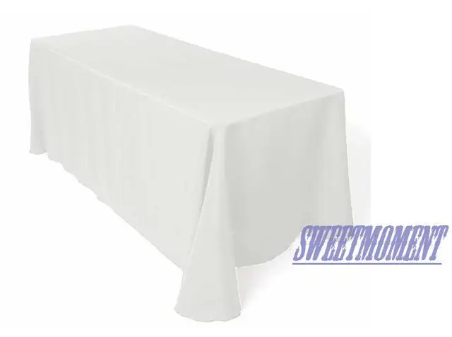 nappe blanche rectangulaire en polyester de bonne qualité nappe