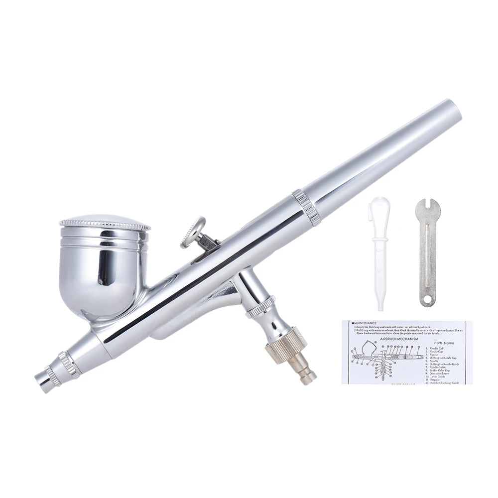 0.3mm mini Airbrush Paint Spray Gun Kit Gravity Feed Dual Action for