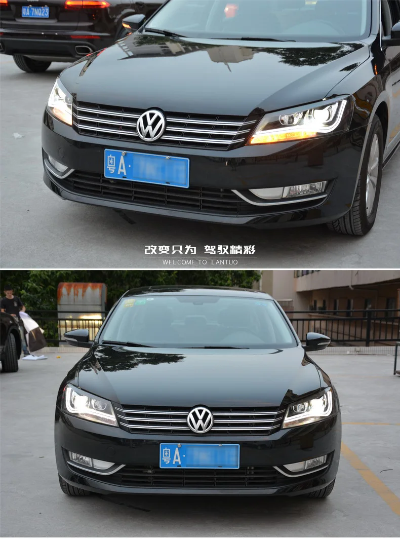 Doxa автомобильный Стайлинг для VW Passat B7 фары 2011- Америка Passat CC светодиодный фары DRL Биксеноновые линзы Высокий Низкий луч парковка