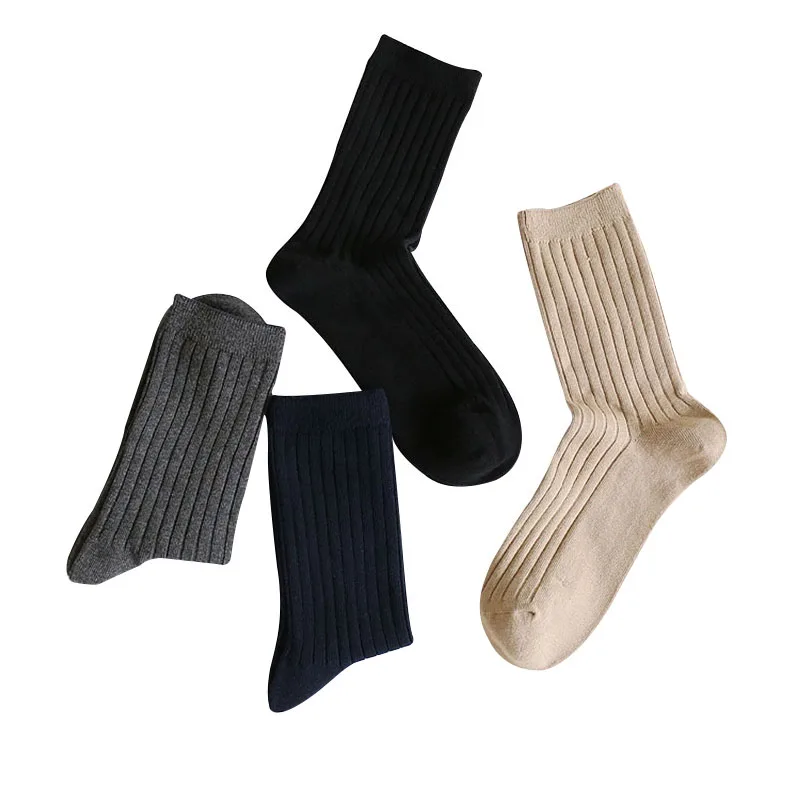 3 пары Для мужчин шерстяные носки Однотонная одежда зрелый мужчина носок Утепленная одежда Удобная мальчиков Сокс прочный на весну и зиму