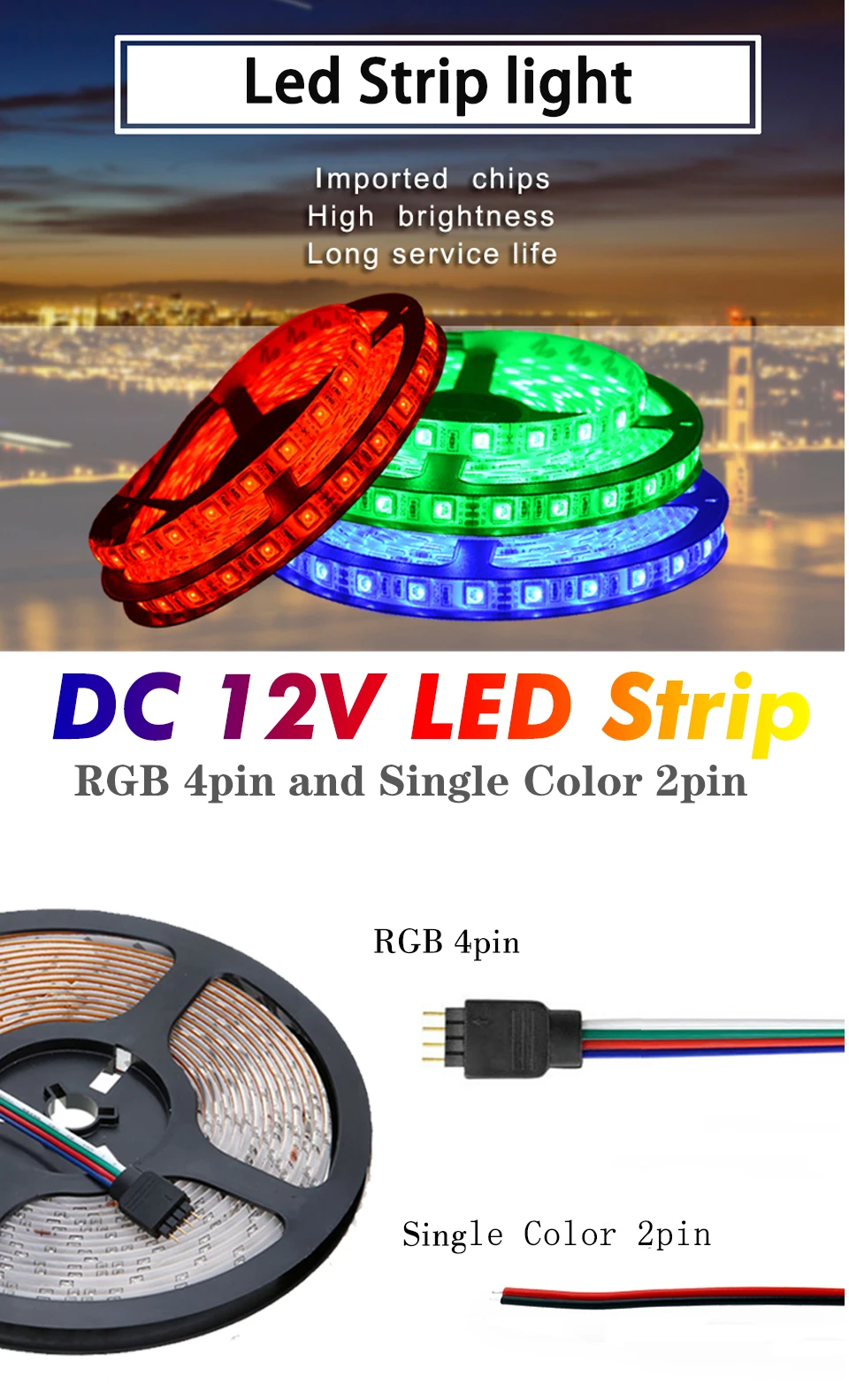 DC 12 V RGB Светодиодные ленты света 5050 2835 5 M светодиодный свет Водонепроницаемый гибкие диода лента теплый белый/синий/зеленый/красный