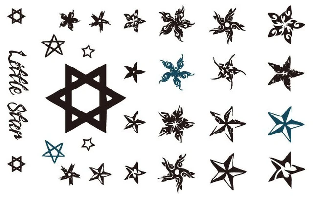 All the stars/six-pointed star tattoo totem stars tattoos