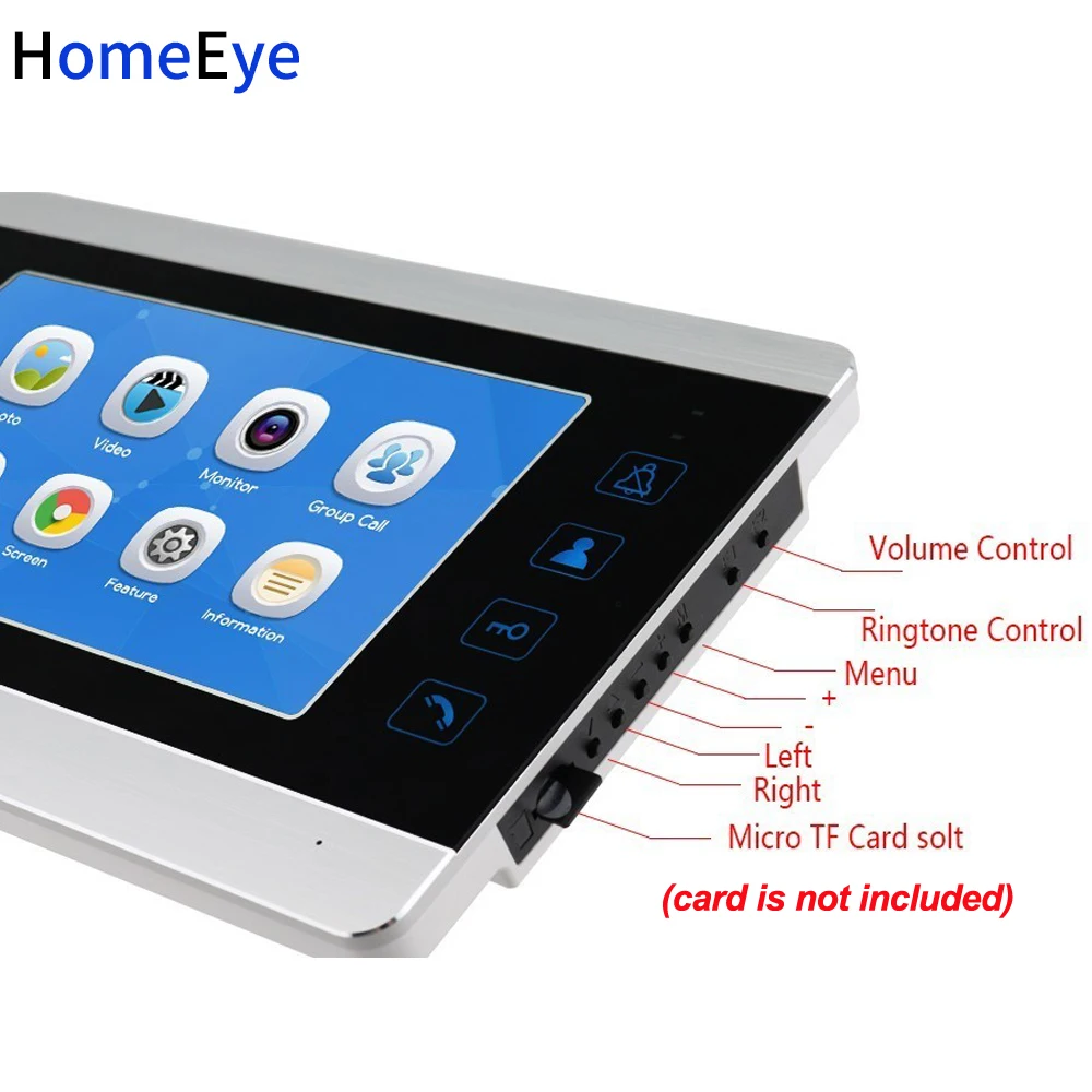 HomeEye 7 'Ɗ проводной многокомнатный видеодомофон 10 квартиры дверной звонок