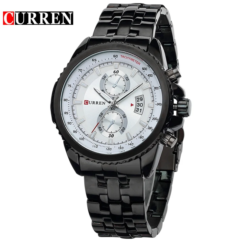 

Curren Watch Men Fashion Casual Dress Wristwatch Curren 8082 Date Display Analog Relogio