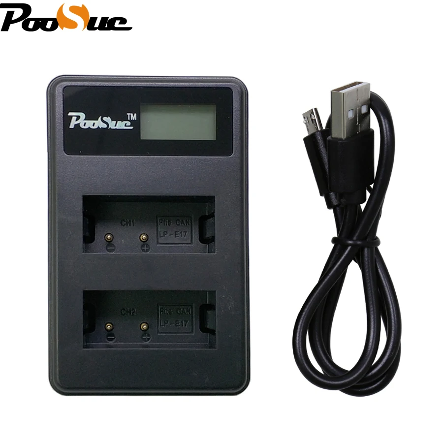 LP E17 battery Charger LP E17 LPE17 USB Dual LCD display Charger For