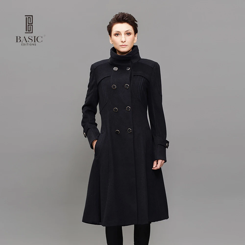 skirt and blouse with overcoat