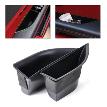 

DWCX 2Pcs Front Door Armrest Storage Box Container Holder Fit For Land Rover Range Rover Evoque 2012 2013 2014 2015
