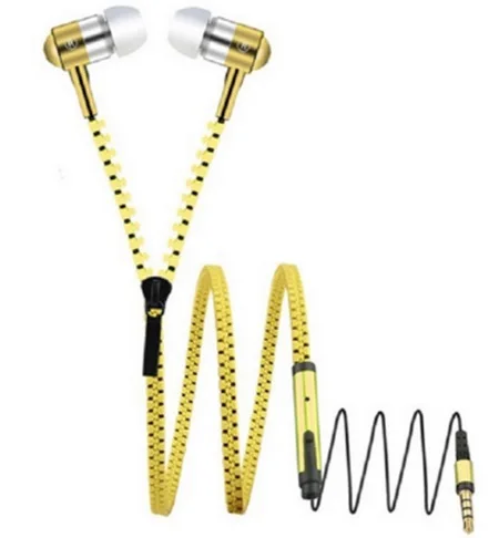 

10pcs/lot Mini Earphone 3.5mm Aux Audio Jack In Ear Zipper heatset Ear phones Handfree MP3 Headset with Mic Phone