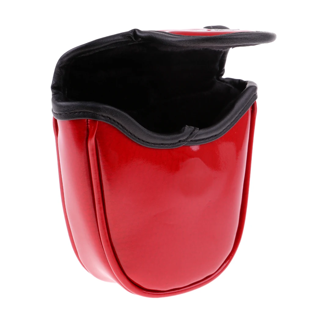 2X Semicircle Waterproof Premium PU Golf Mallet Putter Head Cover Headcover & Magnetic Closure - Cool Funny Skull Pattern