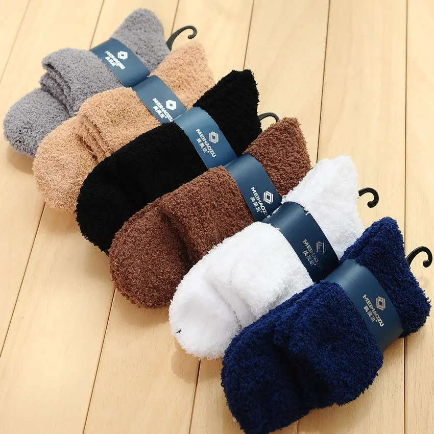 

1pair Extremely Cozy Cashmere Socks Men Women Winter Warm Sleep Bed Floor Home Fluffy