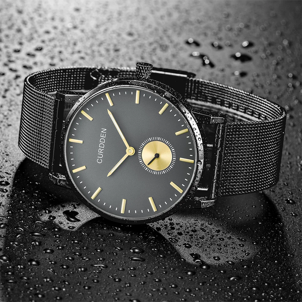Brand CURDDEN font b Couple b font font b Watch b font Fashion Waterproof Stainless Steel