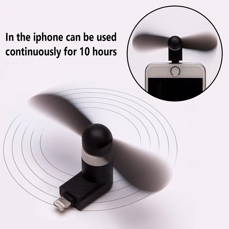 Мини Портативный телефон вентилятор для iPhone вентилятор 5 5S 6/6 Plus/7/7 Plus/8/8 Plus X Мобильный вентилятор для iPad охлаждения Мобильный USB кулер
