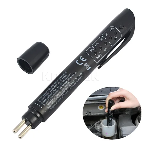 Auto Car Tester Brake Fluid Tester Check Fluid Quality 5LED Indicator For DOT3/DOT4 Diagnostic Testing Automotive MINI Pen