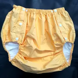 Бесплатная доставка FUUBUU2204-YELLOW-XXL часть защитные штаны/физиологические брюки/взрослые подгузники/недержание брюки/подгузники с карманами