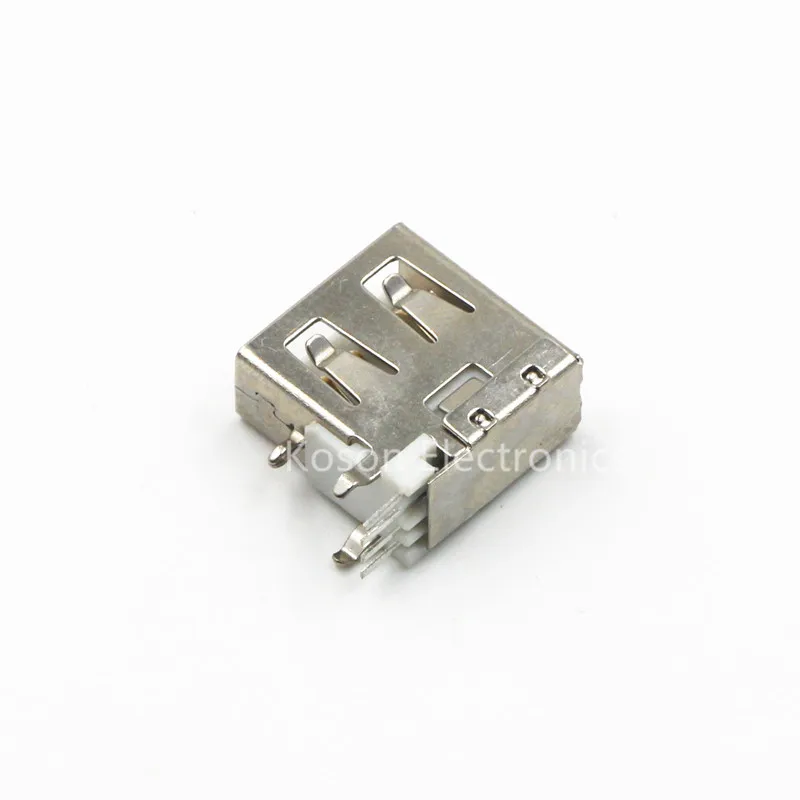 10 шт. usb type-A Female PCB Mount Socket Разъем высокое качество вертикальный Usb A Female Socket Jack разъем 90 градусов