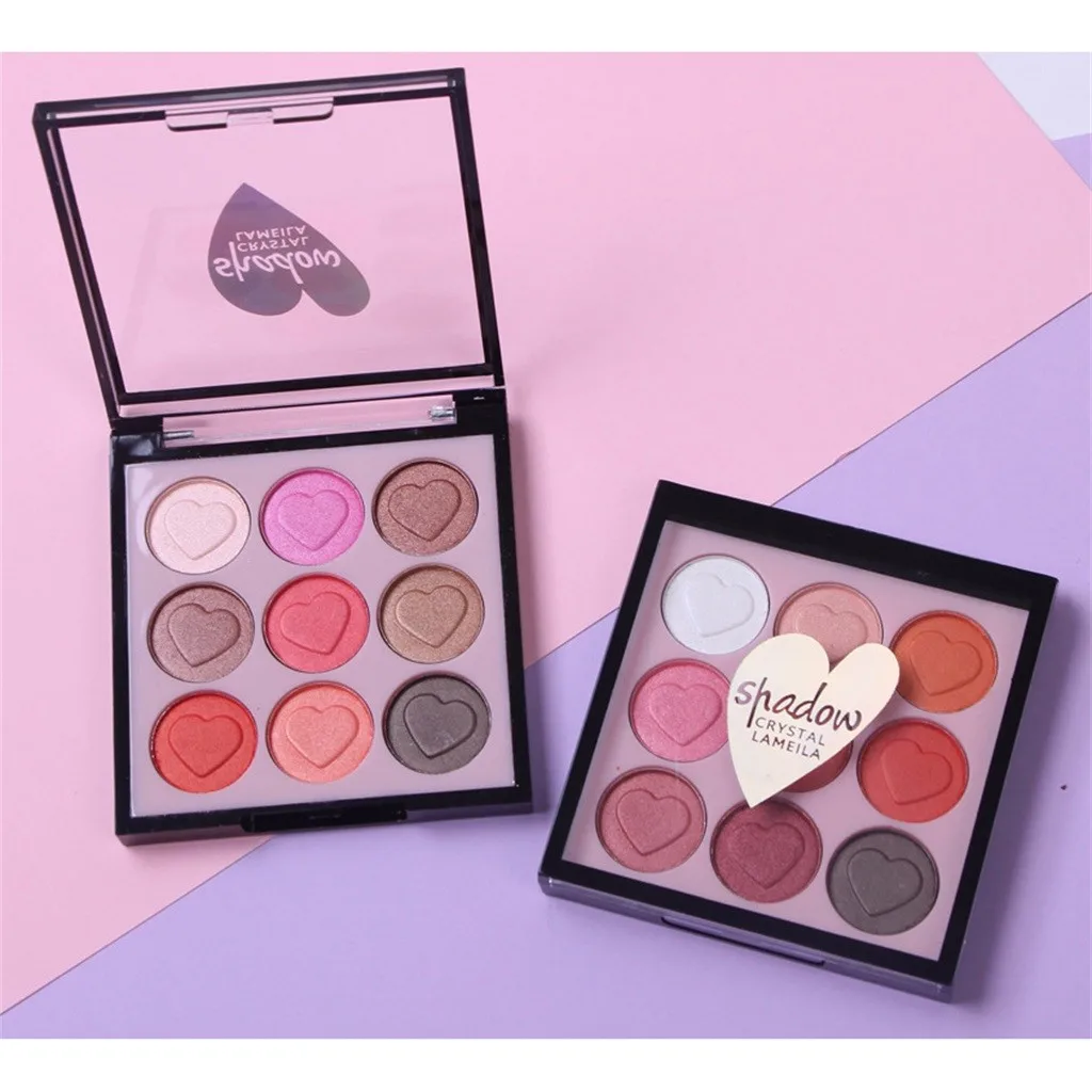 

New Natural Fashion 9 Colors Make Up Light Eyeshadow Cosmetics Set With Brush