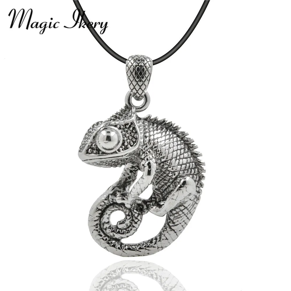 Magic Ikery новые ожерелья и подвески из нержавеющей стали с изображением Хамелеона
