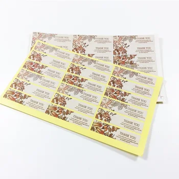 

450pcs/lot retro Flower Pattern "Thank You" DIY seal sticker paper sticky adhesive homemade gift package label